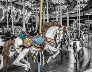 carousel, carnival, amusement ride